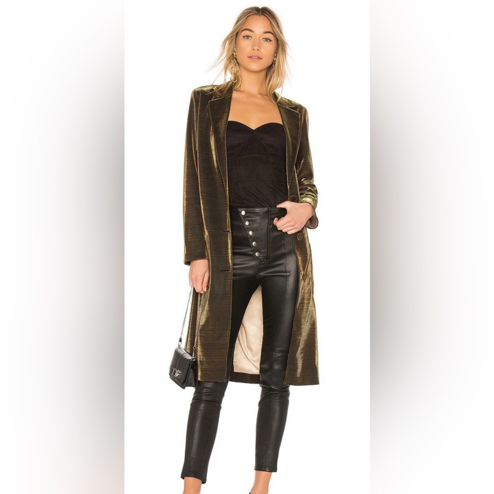 NWT h:ours Yves Coat in topaz